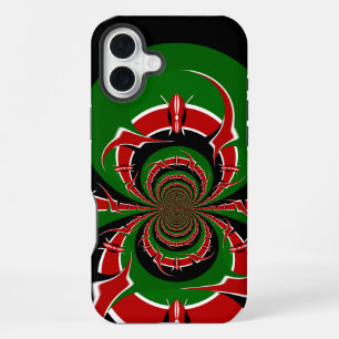Vibrant Kenyan Flag Pattern: A Powerful Art iPhone Case