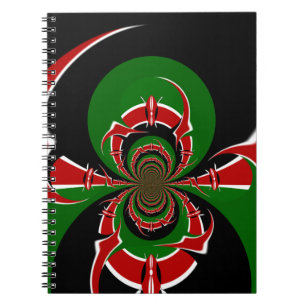 Vibrant Kenyan Flag Pattern: A Powerful Art Notebook