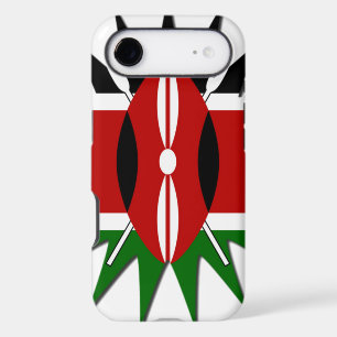 Vibrant Kenyan Flag Pattern: An 18-Star Art
