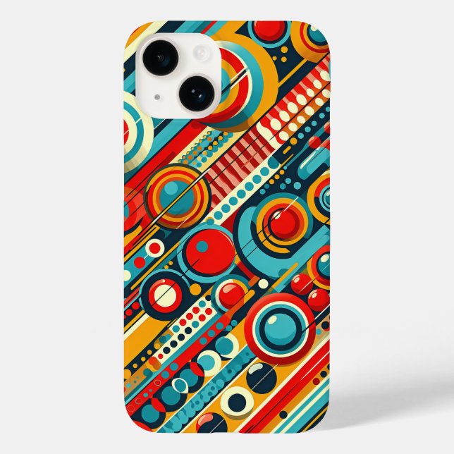 Vibrant Kinetic Geometric Circles Phone Case  (Back)