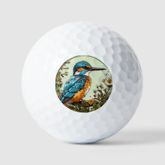 Vibrant Kingfisher Bird Golf Balls