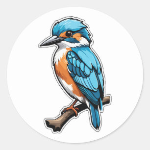 Vibrant Kingfisher Sticker - A Splash of Colours