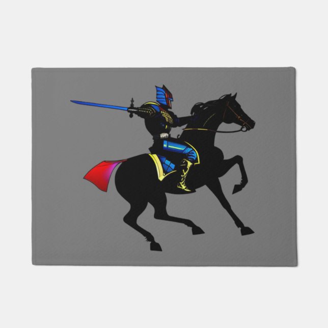  Vibrant Knight Canvas Print Planner Doormat (Front)