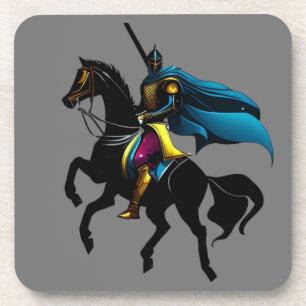 Vibrant Knight T-Shirt Throw Pillow Coaster