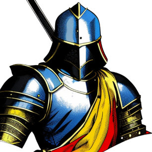 Vibrant Knight T-Shirt Throw Pillow Paper Plates Hip Flask
