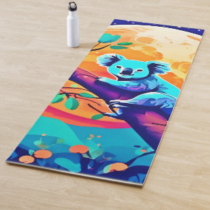 Vibrant Koala Moon Yoga Mat