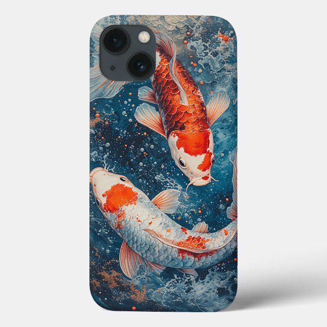Vibrant Koi Fish Swimming Case-Mate iPhone Case (Back)