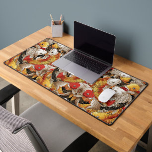  Vibrant Koi Harmony - Japanese Koi Fish Seamless  Desk Mat