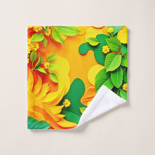 Vibrant Layered Nature Bath Towel Set