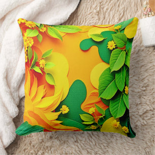 Vibrant Layered Nature Cushion