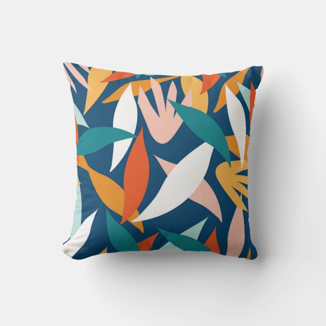 Vibrant Leaf Harmony Cushion (Front)