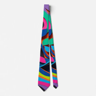 Vibrant Leaf Wave Harmony Tie