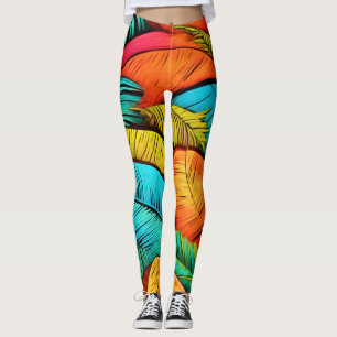 Vibrant Leafscape Leggings