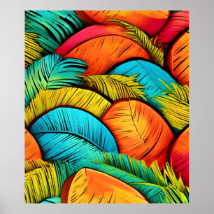 Vibrant Leafscape Poster