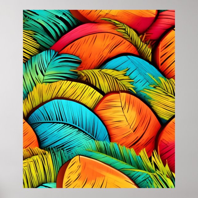 Vibrant Leafscape Poster (Front)