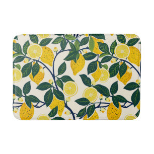 Vibrant Lemon Grove Bath Mat
