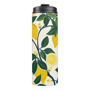 Vibrant Lemon Grove Thermal Tumbler