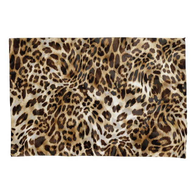 Vibrant Leopard: Colourful Textile Design. Pillowcase (Front)