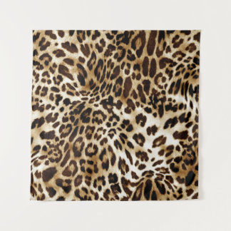 Vibrant Leopard: Colourful Textile Design. Tapestry