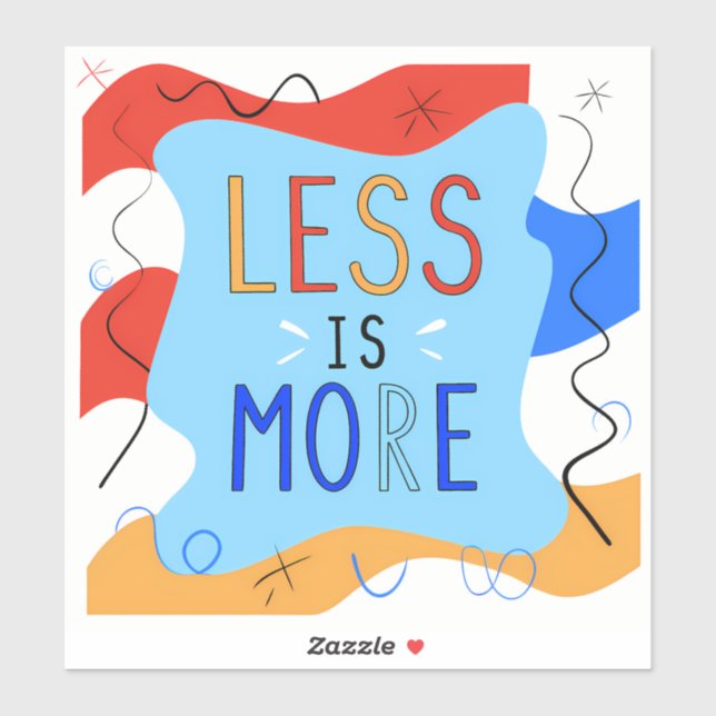 Vibrant "Less Is More" Abstract Graphic (Sheet)