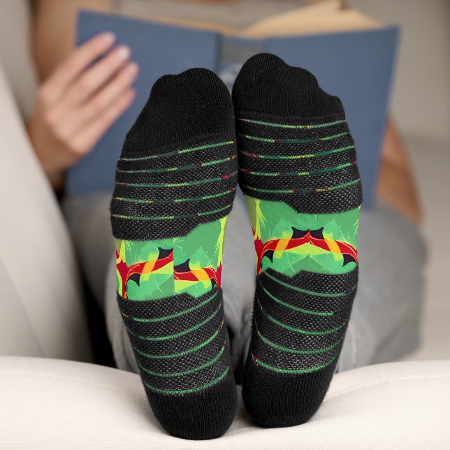 Vibrant "Less Is More" Abstract Graphic Socks (Bottom)