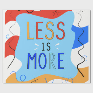 Vibrant "Less Is More" Abstract Graphic Wrapping Paper