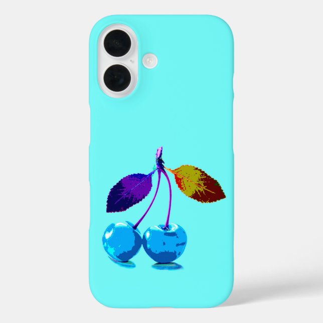 Vibrant light blue cherries  Case-Mate iPhone case (Back)