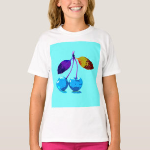 Vibrant light blue cherries T-Shirt