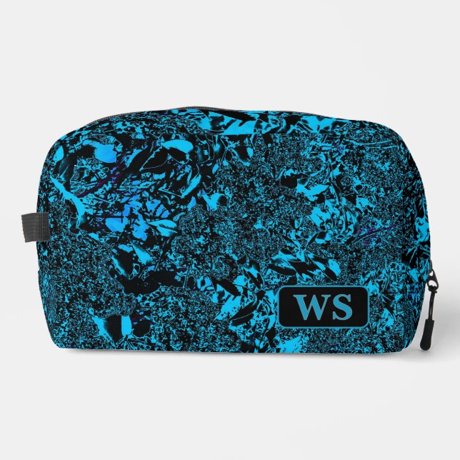 Vibrant Light Blue  Monogram Toiletry Bag (Front)