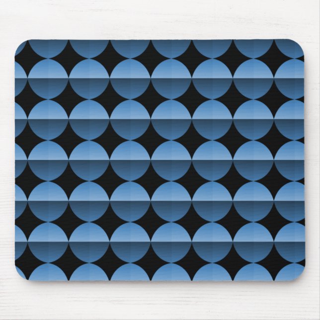 Vibrant Light Blue Retro Flair Mousepad (Front)