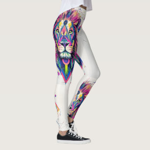 Vibrant Lion with Esoteric Symbolism Leggings