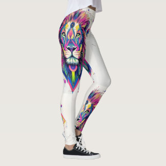 Vibrant Lion with Esoteric Symbolism Leggings