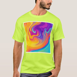 Vibrant Liquid Art Flow T-Shirt