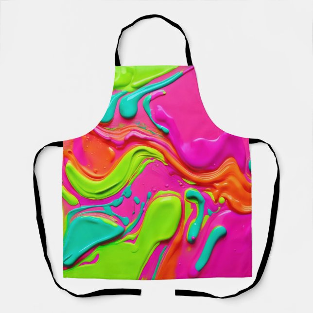 Vibrant Liquid Paint Apron (Front)