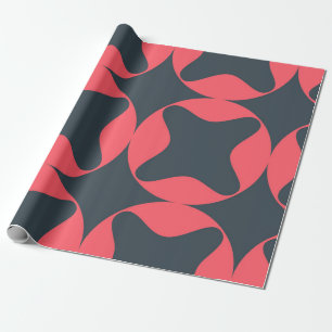 Vibrant, lively, simple, abstract geometric art wrapping paper