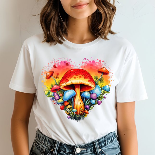 Vibrant love mushroom T-Shirt (Creator Uploaded)