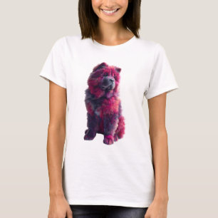 Vibrant Magenta and Purple Chow Chow Dog Women T-Shirt