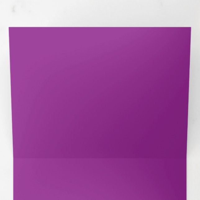 Vibrant Magenta Background | Bold Solid Colour Tri-Fold Invitation (Inside First)