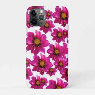 Vibrant Magenta Pink Dahlia Floral PShower Curtain iPhone 11 Pro Case