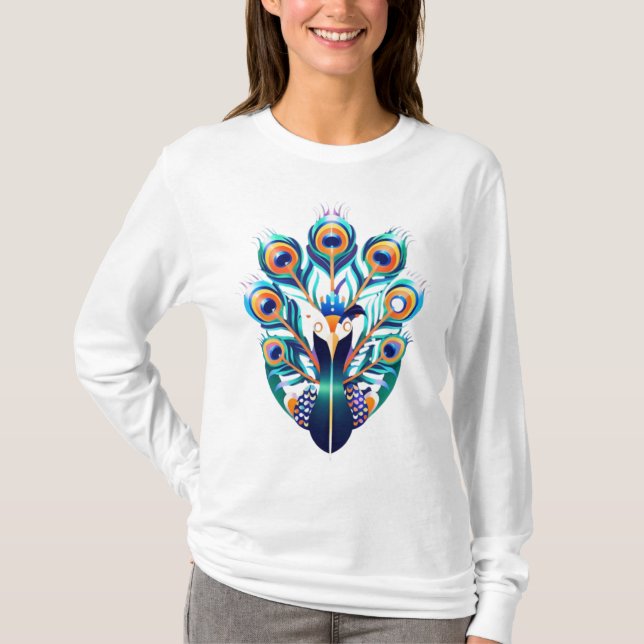 Vibrant Majesty Peacock Tee (Front)