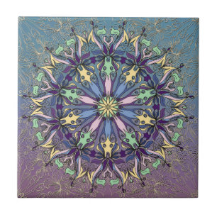 Vibrant Mandala Ceramic Tile