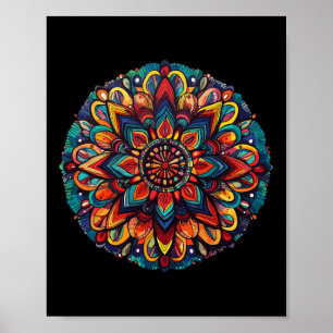 Vibrant Mandala For Yoga Meditation Poster