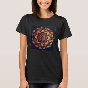 Vibrant Mandala Illustration Colourful Symbol Wome T-Shirt
