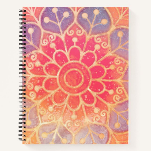 Vibrant Mandala Notebook (Front)