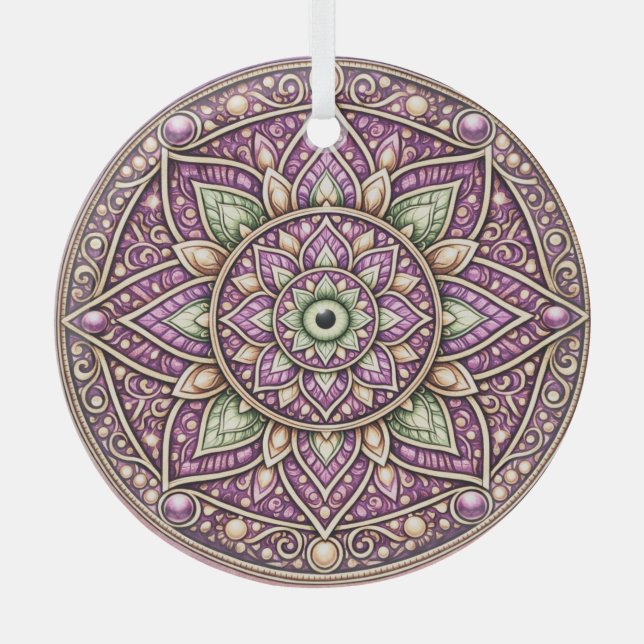 Vibrant Mandala Ornament – Colourful Geometric  (Front)