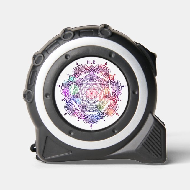    Vibrant Mandala Sacred Geometry Custom Monogram 1 (Front)