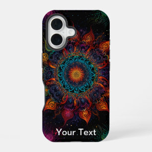 Vibrant Mandala Swirl: OtterBox iPhone 16 Case