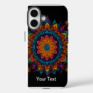 Vibrant Mandala Swirl: OtterBox iPhone 16 Case