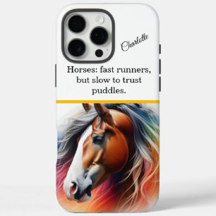 Vibrant maned horse - AI art iPhone 16 Pro Max Case