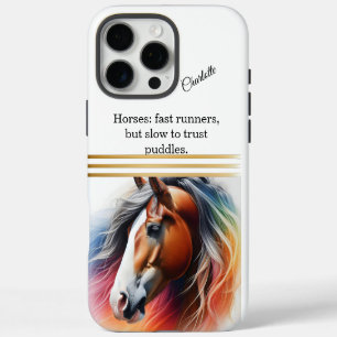 Vibrant maned horse - AI art iPhone 16 Pro Max Case
